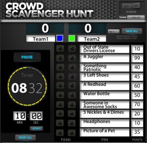 Play Crowd Scavenger with game show host Doug Shannon