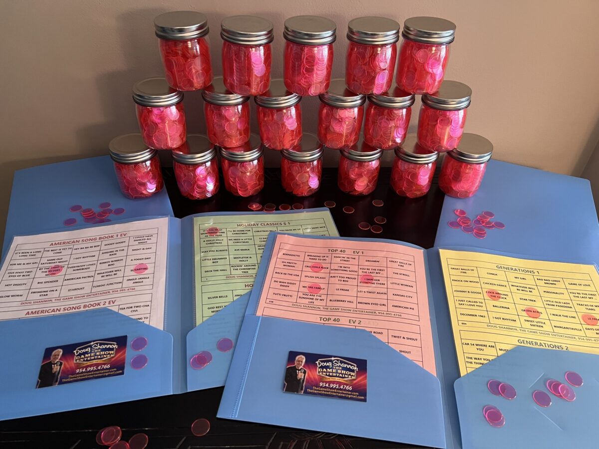 Juke Box Bingo Cards and Chips