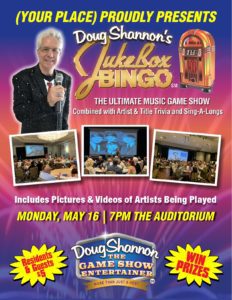 Jukebox Bingo Flyer for your event.