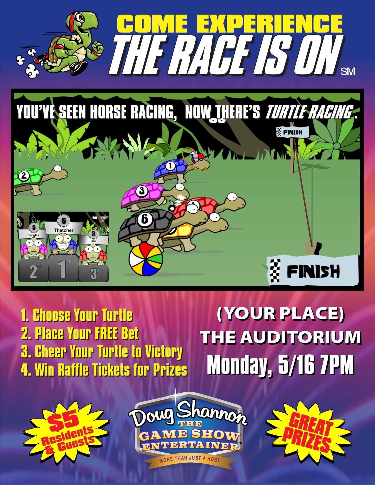 Turtle Race Flyer for your event