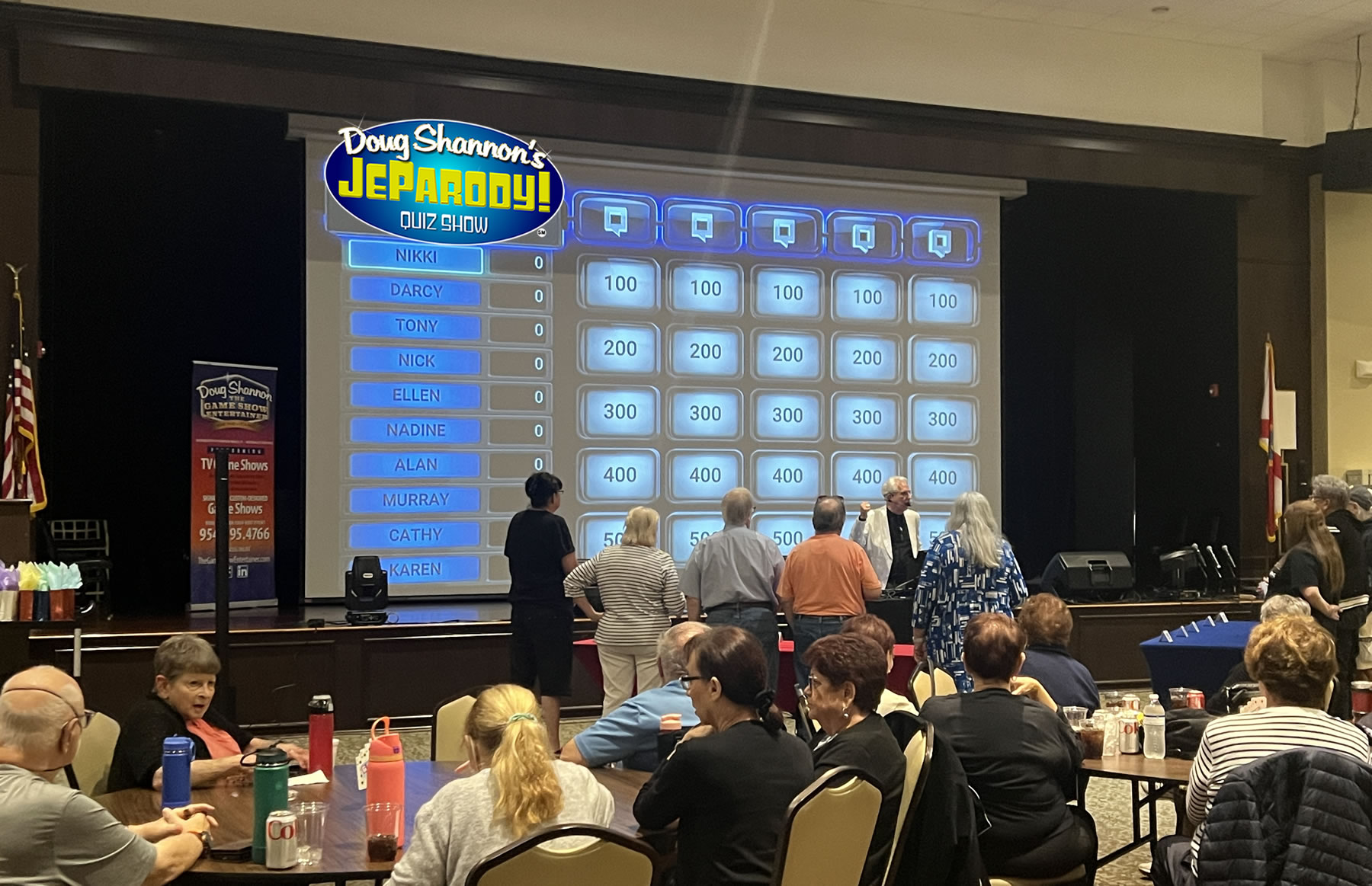 JeParody! Quiz Show Image of game screen with boxes on it